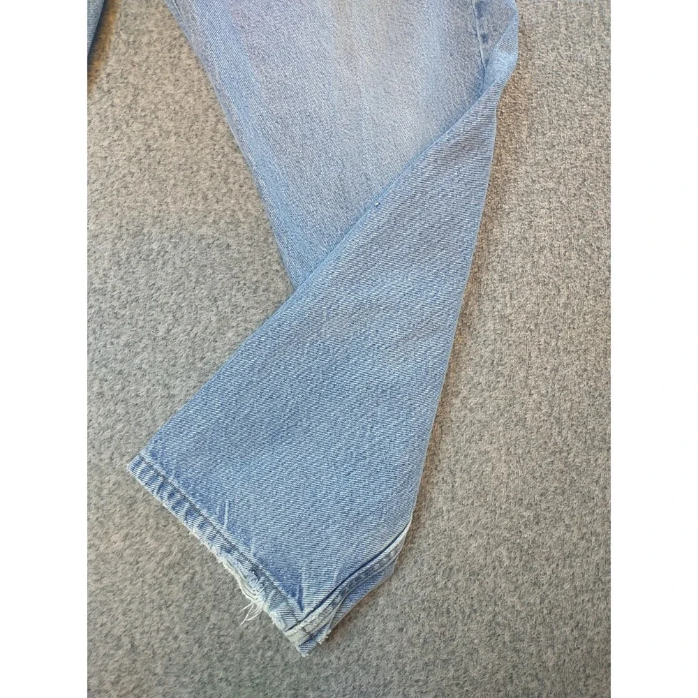 Wrangler Mens 9760WDR Light Wash Straight Leg Cotton Denim Jeans Blue 36x29
